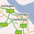 Map of Grimsby area
